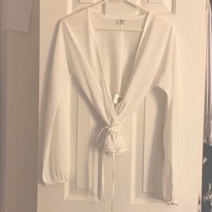 Wilfred • sheer wrap blouse